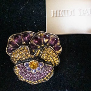 Heidi Daus Pleasing Pansy Swarovski Crystal Brooch