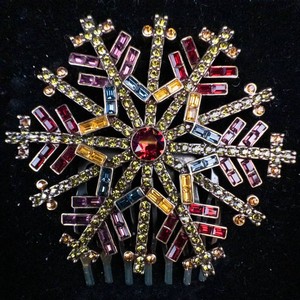 Heidi Daus Winter Crystal Multicolor Hair Comb