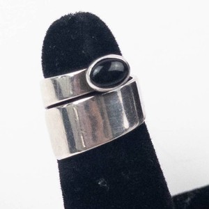 Sterling Silver Black Onyx Wrap Ring Size 6