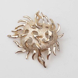 Sarah Coventry Gold-Tone Sunburst Statement Brooch