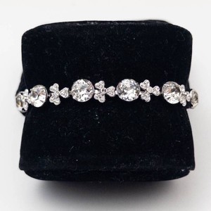 Vintage Pat. Pend Eisenberg ICE Silver Tone Rhinestone Bracelet