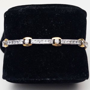 Two-Tone CZ Tennis Bracelet