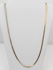 Gold-Tone Herringbone Necklace - 14 in