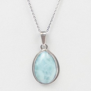 Sterling Silver Larimar Pendant Necklace