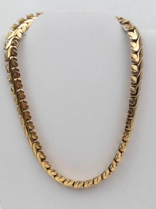 Vintage Napier Gold-Tone Leaf-Pattern Necklace