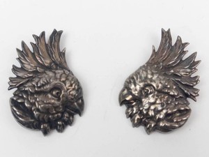Parrot-Design Silver-Tone Clip-On Earrings