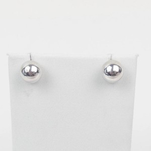 Silver Plate Ball Stud Earrings