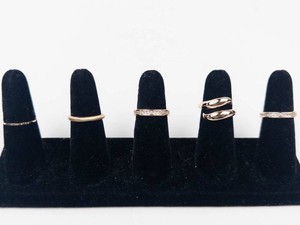 NEW Old Stock - Gold-Tone Fashion Ring Assortment Sizes- 5pc Size 7.75