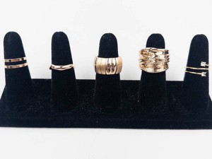 NEW Old Stock - Gold-Tone Fashion Ring Assortment Sizes 8 (Lot of 6)