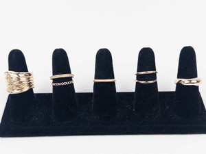 NEW Old Stock - Gold-Tone Fashion Ring Assortment Sizes 9-9.5 (Lot of 7)