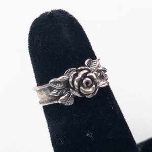 Pz Israel Sterling Silver Rose Flower Ring Size 6