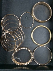 Old New Stock Gold Tone Bracelets & Bangles