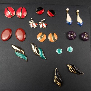Costume Earrings Collection - 10 Assorted Pairs
