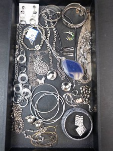 Mixed Silver-Tone Costume Jewelry Assortment