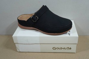 Goldnut Black Slip-On Mule Clogs - Size 39.5