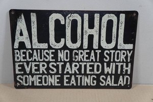 Vintage Style Metal Sign - Alcohol