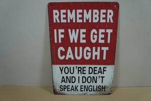 Vintage Style Metal Sign - Remember If We Get Caught
