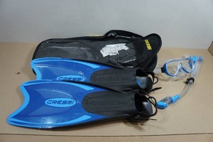 Cressi Adult Rondine Palau Fin Snorkel Set - Fin Size ML