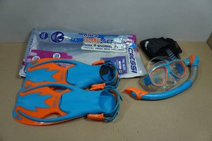 Cressi Blulove Kids Snorkel Set - Fin Size SM