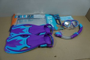 Cressi Blulove Kids Snorkel Set - Fin Size LXL