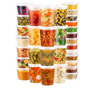48-Set Plastic Deli Food Containers with Lids - Brand New