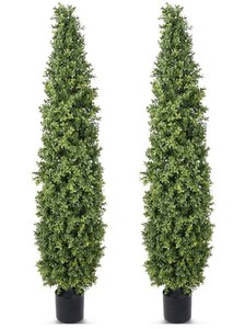 Artificial Boxwood Topiary Tree 3FT 2-Pack $114.75 Retail - Brand New