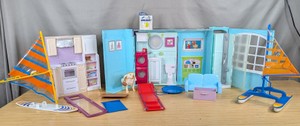 Vintage Barbie Folding Glamour House Playset with Accessories S