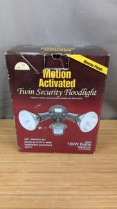 Motion Activated Twin Security Floodlight Bronze Finish B