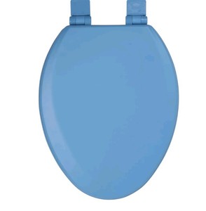 Royal Blue Elongated Wood Toilet Seat $42.99 Retail - Brand New