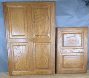 Set of 2 Oak Raised Panel Cabinet Doors S