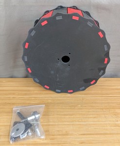 Round Black and Red Hamster Exercise Wheel with Mounting Hardware G