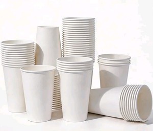 100 Count 16oz Disposable Coffee Cups - Brand New