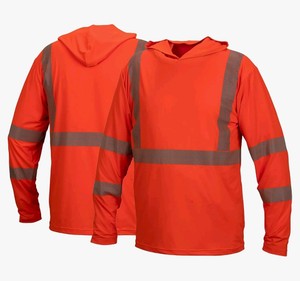Pyramex Hi Vis Orange Pullover Safety Medium Hoodie $34.99 Retail - Brand New G