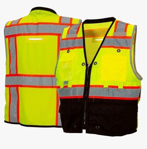Pyramex RVZT44 Series Hi Vis Lime Medium Safety Vest $32.99 Retail - Brand New G