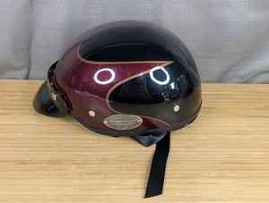 Harley-Davidson Maroon and Black Half Helmet Size Medium S