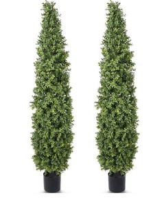 3FT Artificial Boxwood Topiary Tree 2-Pack $114.75 Retail - Brand New