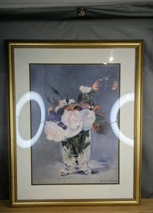 Framed Floral Still Life Art Print 32 x 28 B