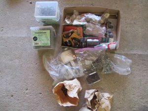 Large variety of assorted screws, nails and other hardware