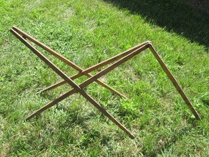 Vintage wood folding quilt rack