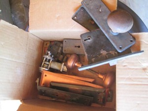 Antique metal door hardware