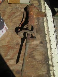Vintage metal manual water pump