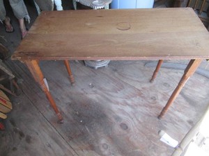 Vintage wood folding entry table approx 36x18in surface area