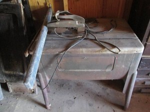 Vintage Sears Roebuck table saw with metal work table