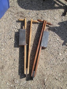 Antique wood Triumph seed planters