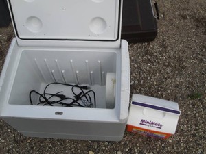 Coleman electric insulated cooler with Igloo mini-mate