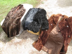 Vintage lambskin and other fur style long coats