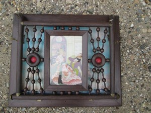 Antique wood framed nautical wall decor