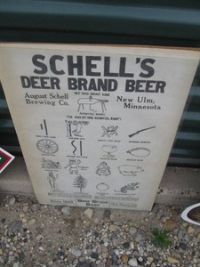 Framed Schells Deer Brand Beer New Ulm, Minnesota poster approx 17x23in