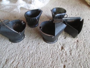 Uniquely shaped vintage bucket style ashtrays