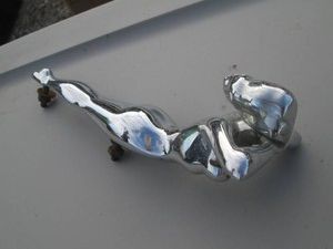 Antique Packard Automobile 1929-1932 heavy metal Adonis sliding boy Hood ornament